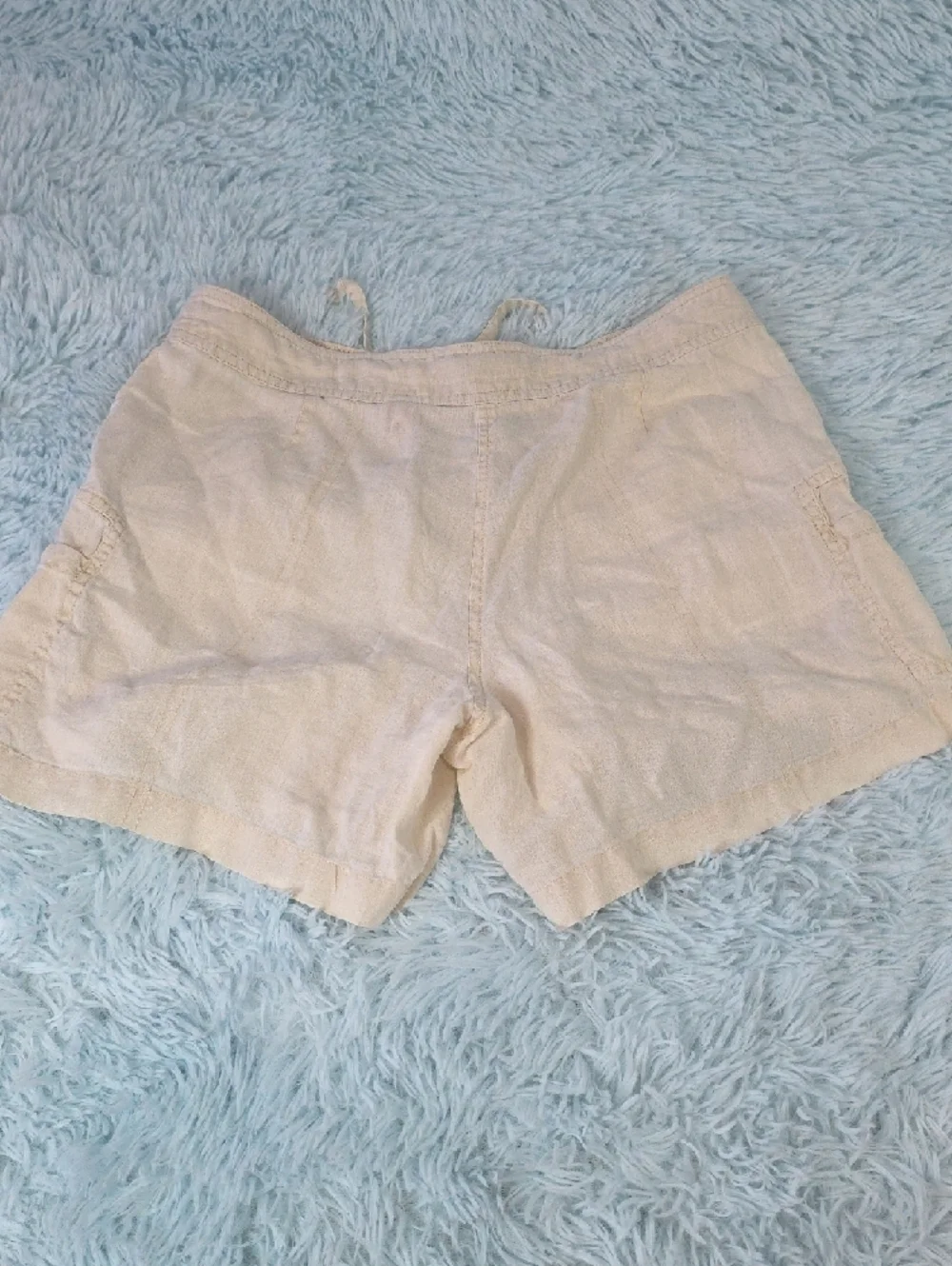 Tommy Bahama Relax Linen Drawstring Cargo Shorts Creamy Light‎ Yellow 6